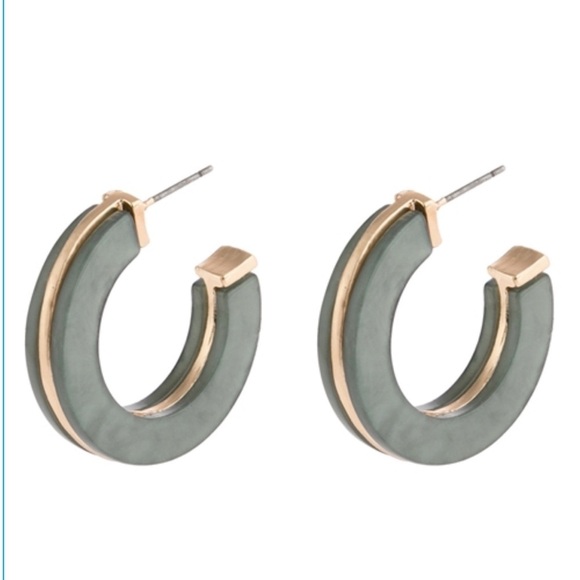 Jewelry - 2/$15 - Mint Open Circle Faceted Acetate Earrings